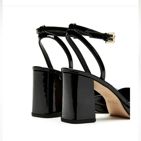 Sister X Sœur Patent Peep Toe Block Elyse Heels - Picture 4 of 5